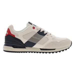 Baskets Redskins écrues et à lacets plats